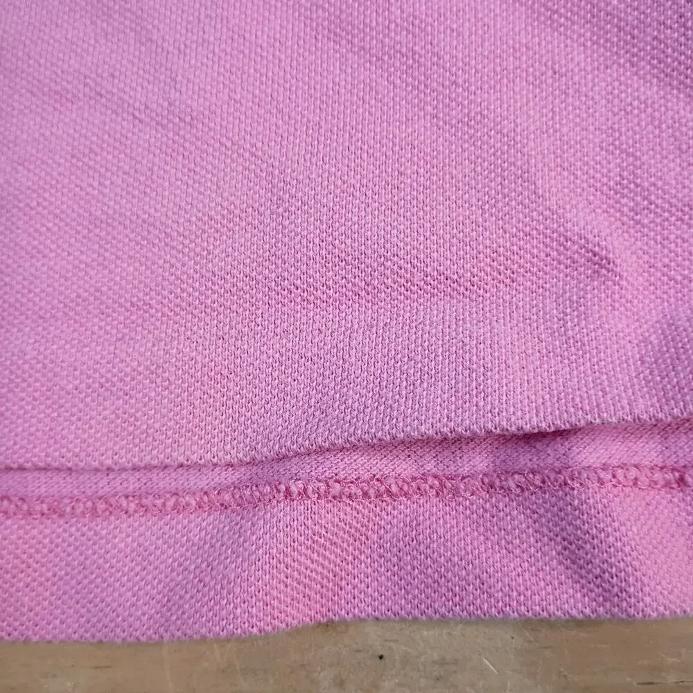 Vintage Cross Creek Polo Shirt Men's L Pink Solid 100% Cotton Made in USA